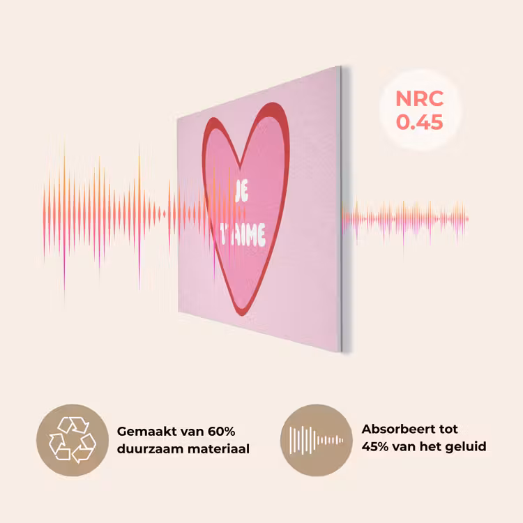 Hart - Frans - Valentijn - Roze PET vilt klein -USP_NL