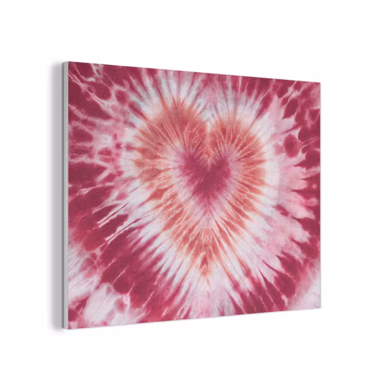 Hartvorm - Roze - Tie dye PET vilt klein -3d
