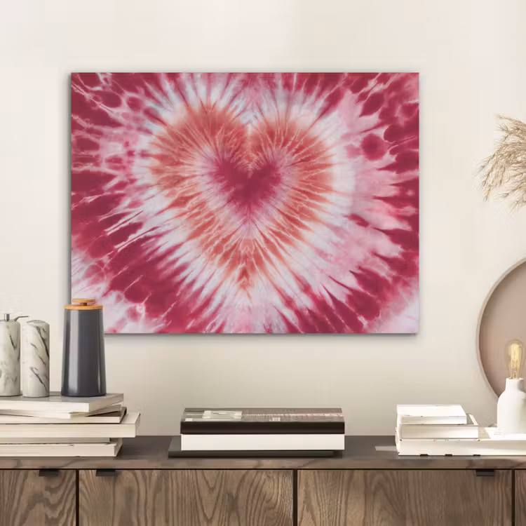Hartvorm - Roze - Tie dye PET vilt klein -sfeer1