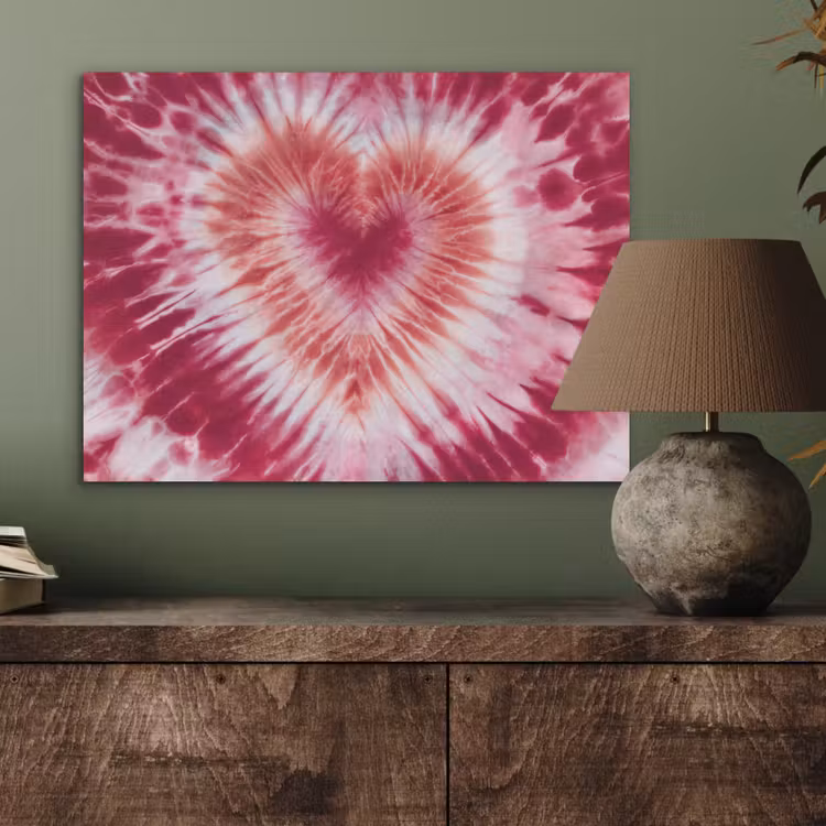 Hartvorm - Roze - Tie dye PET vilt klein -sfeer2