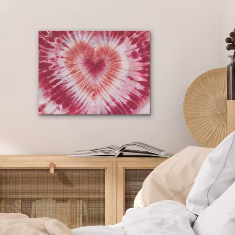 Hartvorm - Roze - Tie dye PET vilt klein -sfeer3