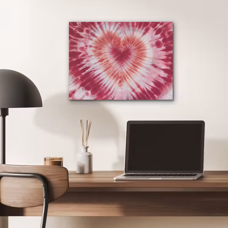 Hartvorm - Roze - Tie dye PET vilt klein -sfeer5