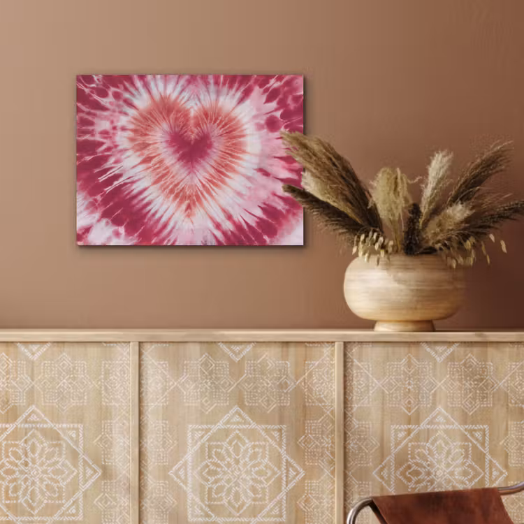 Hartvorm - Roze - Tie dye PET vilt klein -sfeer4