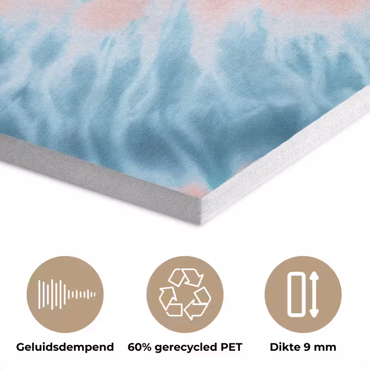 Hartvormig - Tie dye - Pasteltinten - Lichtgroen PET vilt klein -closeup_NL