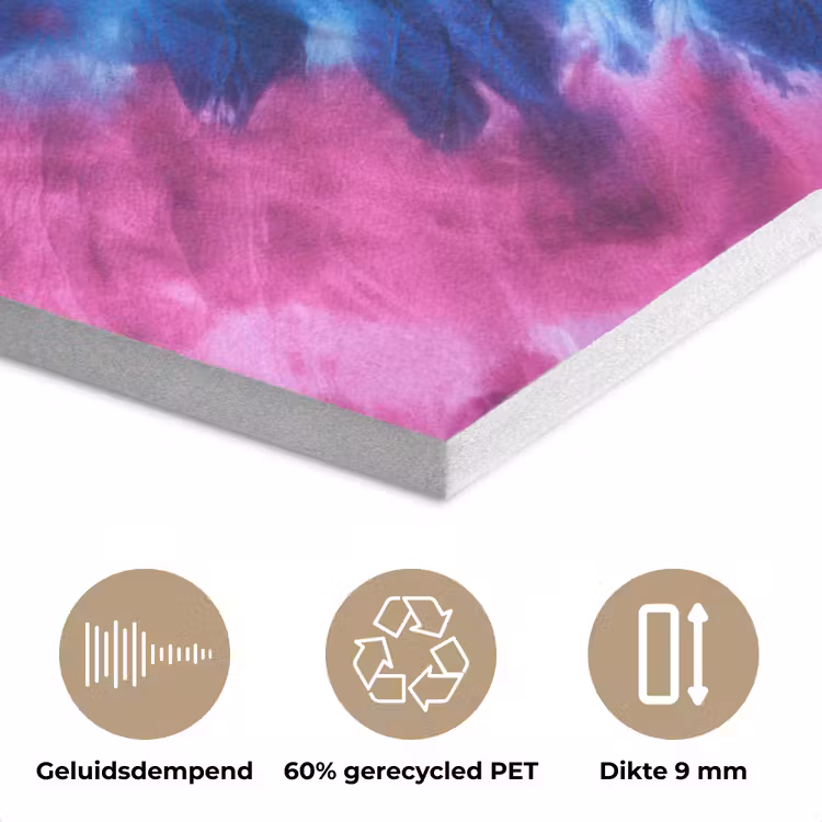 Hartvormig - Tie dye - Paars PET vilt klein -closeup_NL