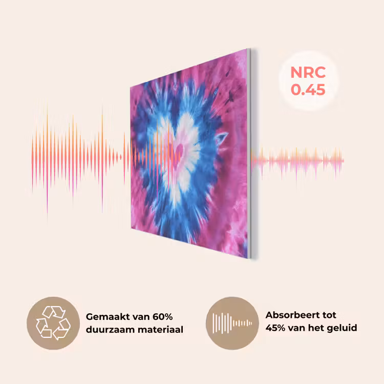 Hartvormig - Tie dye - Paars PET vilt klein -USP_NL