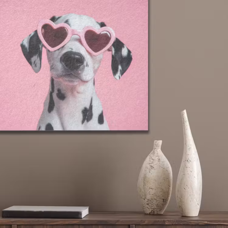 Hartjes - Hond - Valentijn - Roze PET vilt klein -sfeer6_closeup