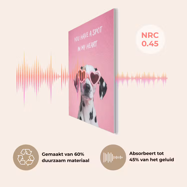 Hartjes - Hond - Valentijn - Roze PET vilt klein -USP_NL