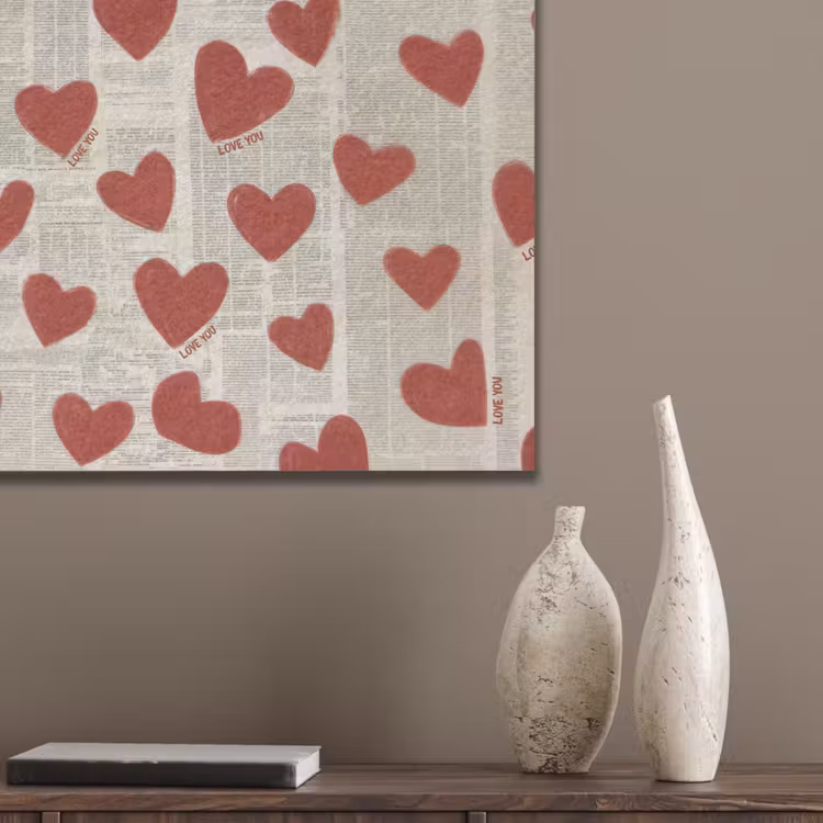 Hartjes - Krant - Loveyou PET vilt klein -sfeer6_closeup