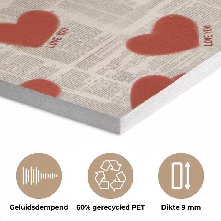Hartjes - Krant - Loveyou PET vilt klein -closeup_NL