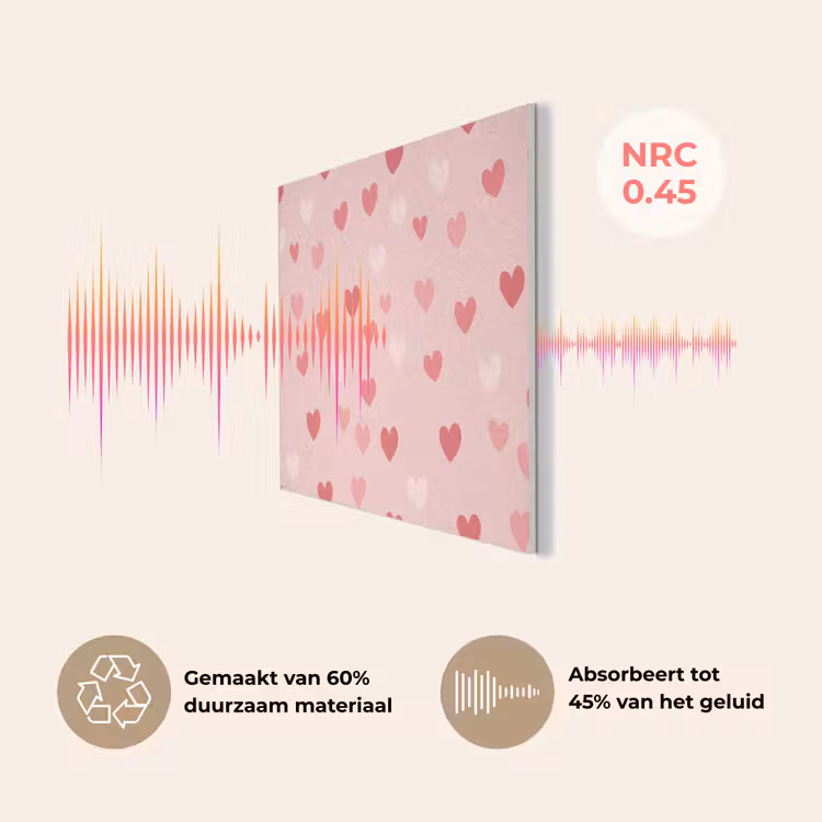 Hartjes - Patroon - Roze - Eenvoudig PET vilt klein -USP_NL