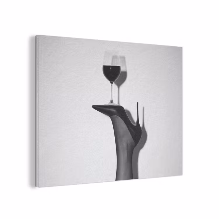 Hak - Wijn - Minimalistisch - Zwart PET vilt klein -3d