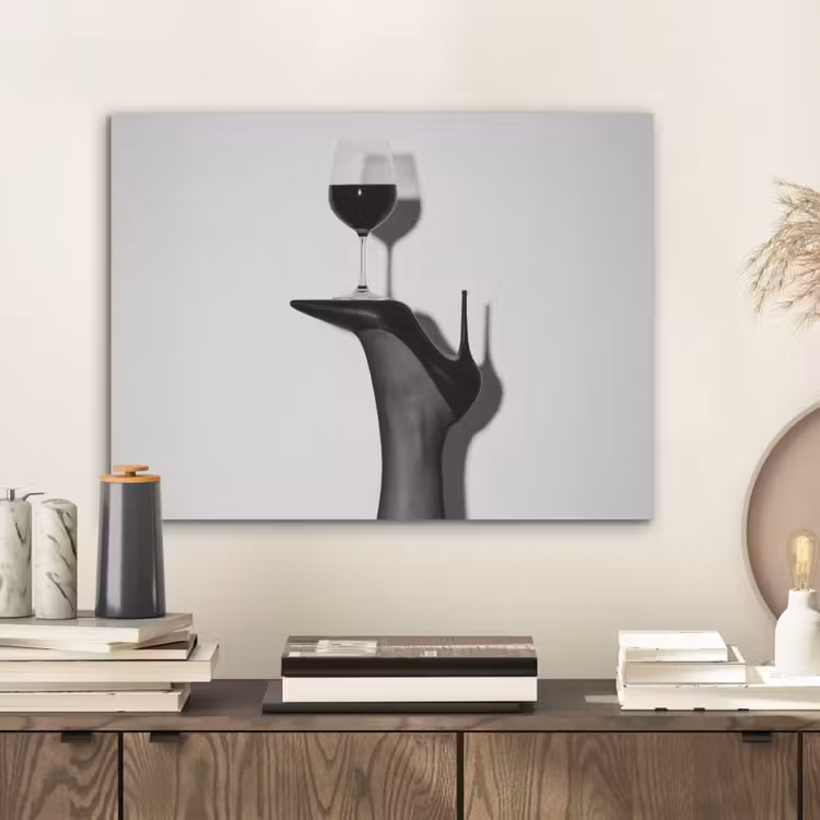 Hak - Wijn - Minimalistisch - Zwart PET vilt klein -sfeer1