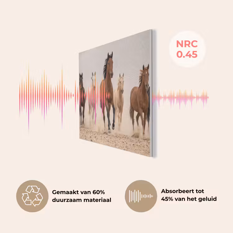 Kudde paarden - Stofwolk - Bruin - Zwart PET vilt klein -USP_NL