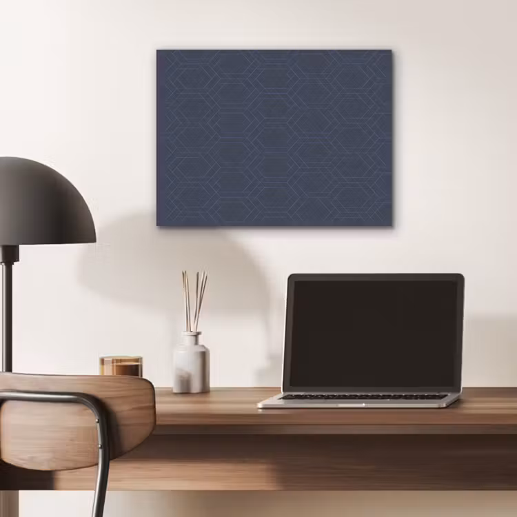 Hexagon - Patroon - Blauw PET vilt klein 837 -sfeer5