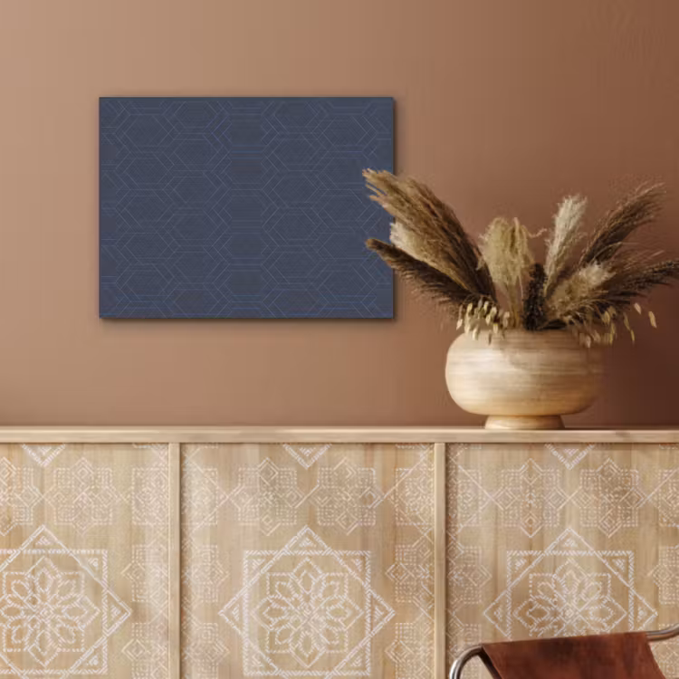 Hexagon - Patroon - Blauw PET vilt klein 837 -sfeer4