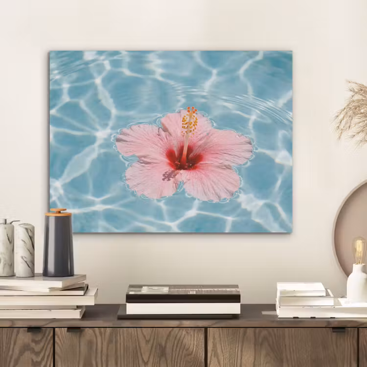 Hibiscus - Water - Roze PET vilt klein -sfeer1