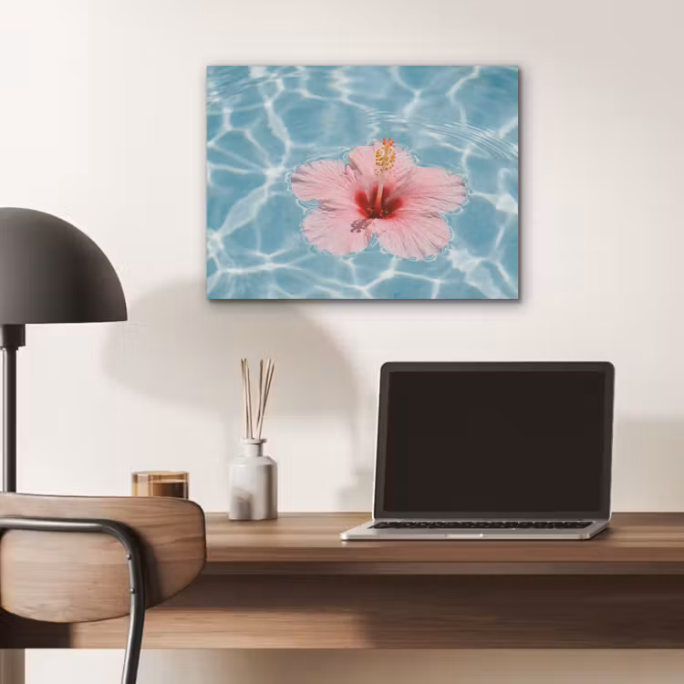 Hibiscus - Water - Roze PET vilt klein -sfeer5