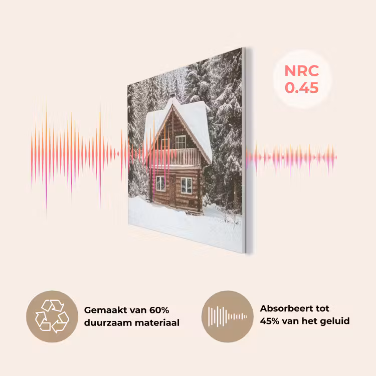 Huis - Bos - Winter - Natuur - Sneeuw PET vilt klein -USP_NL