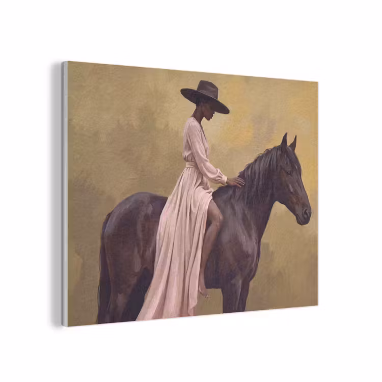 Paard - Klassiek - Oker PET vilt klein -3d
