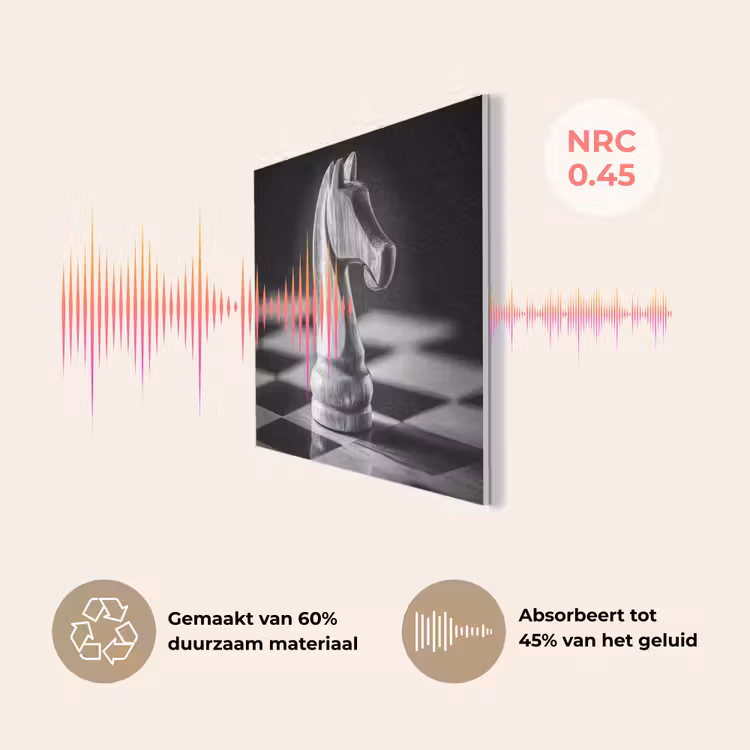 Paard - Hout - Schaalbord - Zwart PET vilt klein -USP_NL