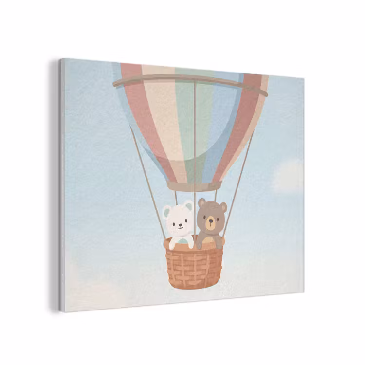 Luchtballon - Beren - Pastel PET vilt klein -3d