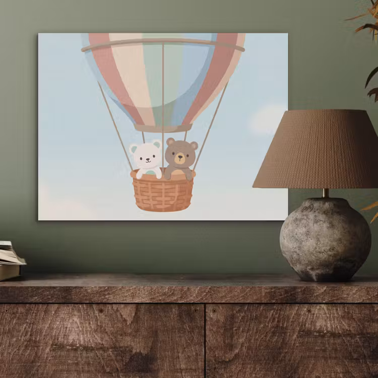 Luchtballon - Beren - Pastel PET vilt klein -sfeer2