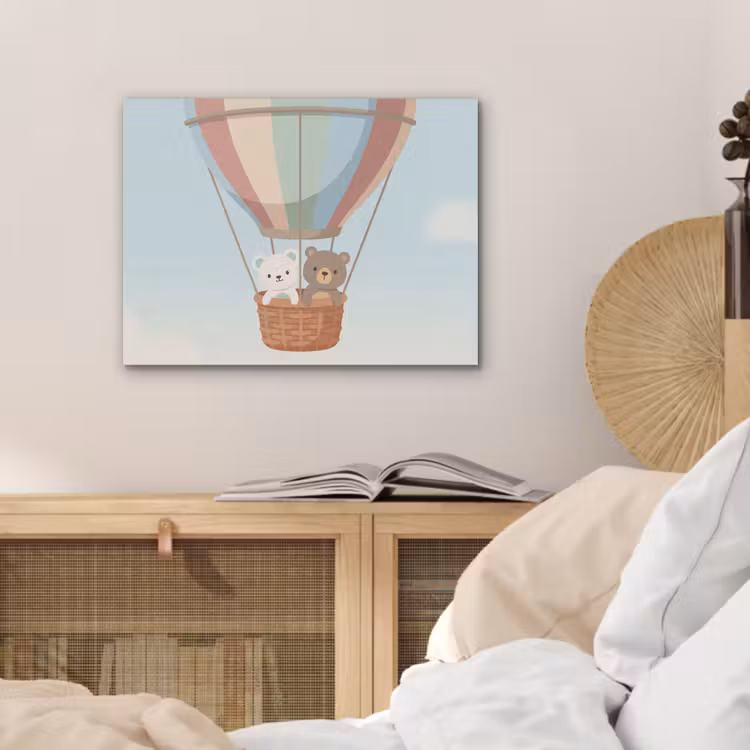 Luchtballon - Beren - Pastel PET vilt klein -sfeer3