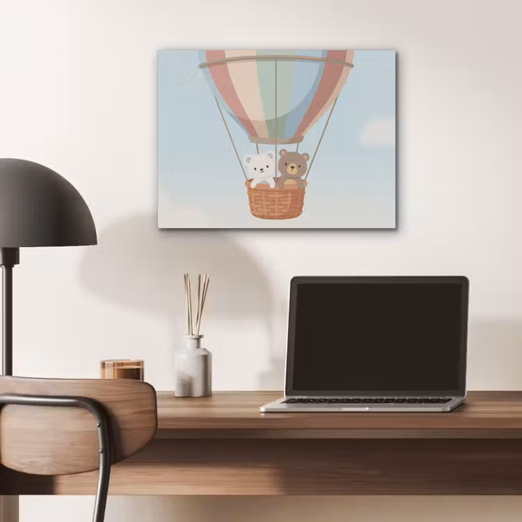 Luchtballon - Beren - Pastel PET vilt klein -sfeer5