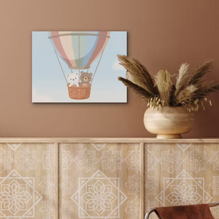Luchtballon - Beren - Pastel PET vilt klein -sfeer4