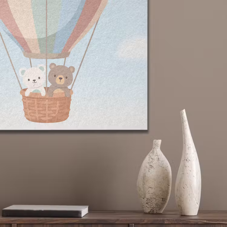 Luchtballon - Beren - Pastel PET vilt klein -sfeer6_closeup