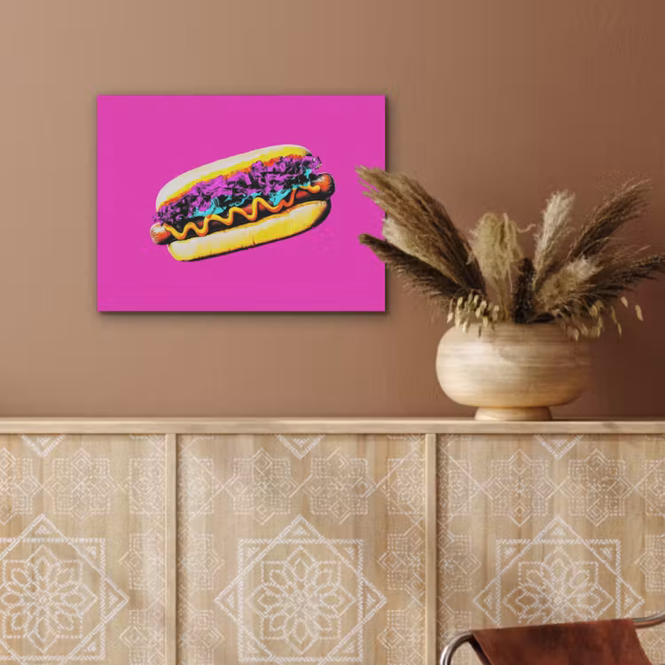 Hotdog - Roze - Retro PET vilt klein -sfeer4