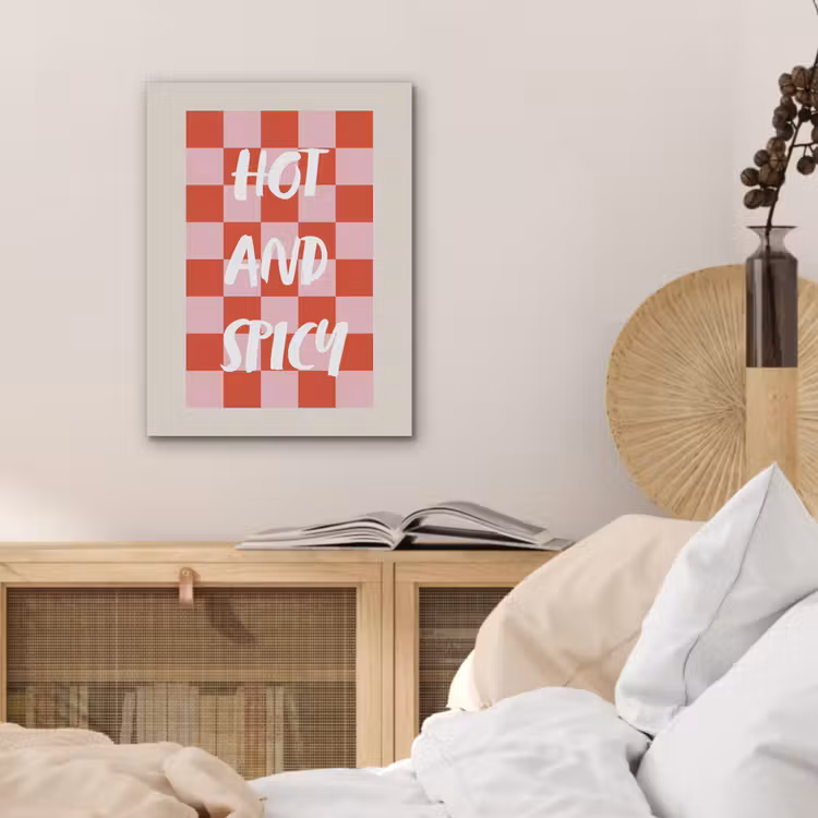 Hot - Spicy - Geruit - Rood PET vilt klein -sfeer3