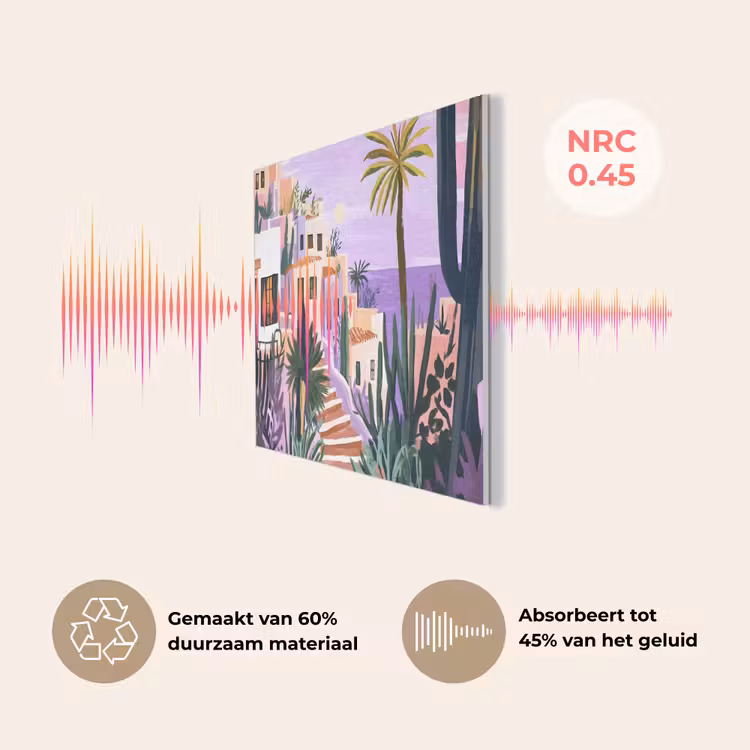 Huizen - Minimalistisch - Palmbomen - Kust PET vilt klein -USP_NL