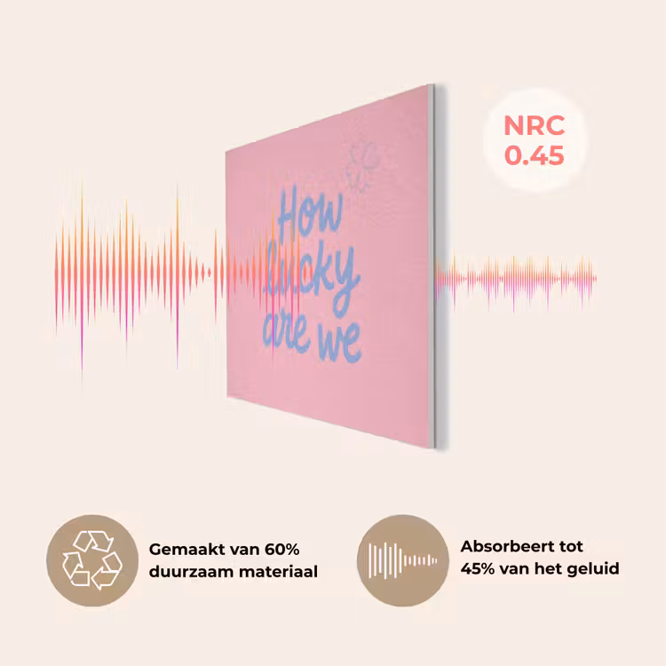 How lucky are we - Klavervier - Roze - Blauw PET vilt klein -USP_NL