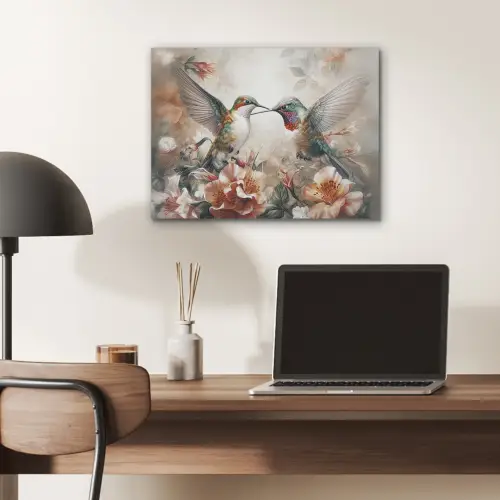 Kolibrie - Vogels - Bloemen - Natuur PET vilt klein -sfeer5