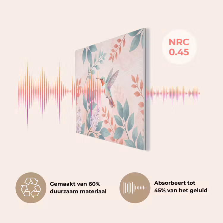 Kolibrie - Vliegen - Natuur - Illustratie - Kleurrijk PET vilt klein -USP_NL