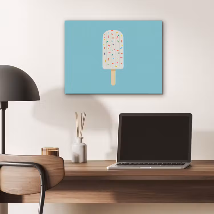 Ijsje - Stokje - Sprinkles - Lichtblauw PET vilt klein -sfeer5