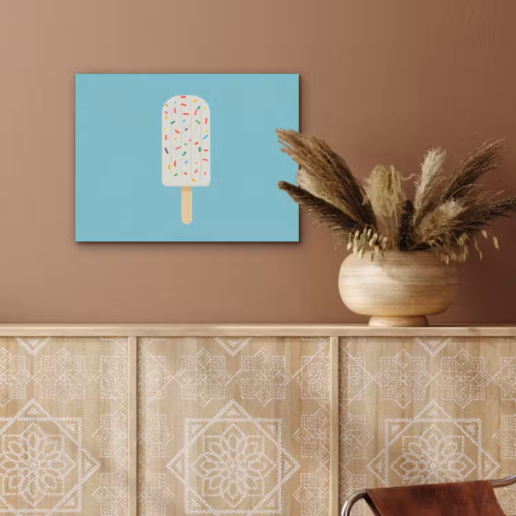 Ijsje - Stokje - Sprinkles - Lichtblauw PET vilt klein -sfeer4