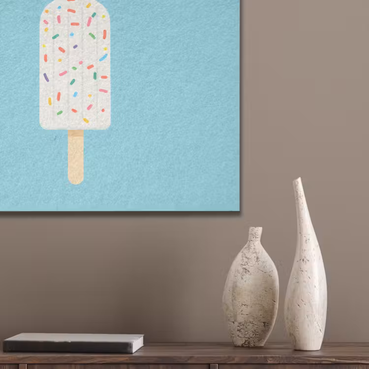 Ijsje - Stokje - Sprinkles - Lichtblauw PET vilt klein -sfeer6_closeup