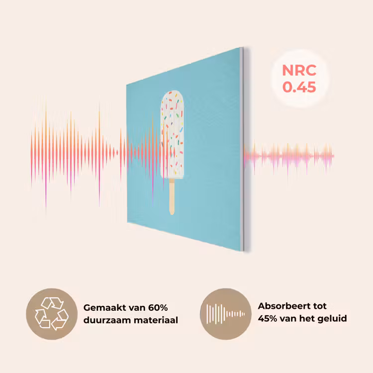 Ijsje - Stokje - Sprinkles - Lichtblauw PET vilt klein -USP_NL