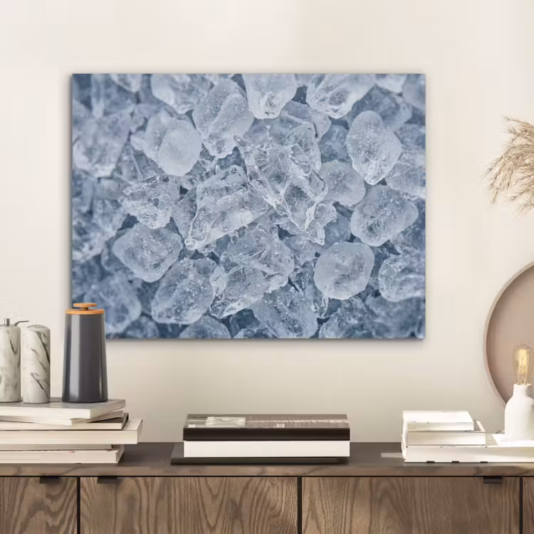 Ijsblokjes - Water - Blauw PET vilt klein -sfeer1