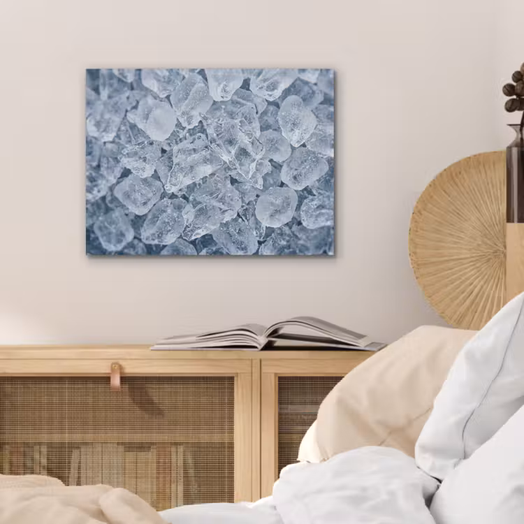 Ijsblokjes - Water - Blauw PET vilt klein -sfeer3