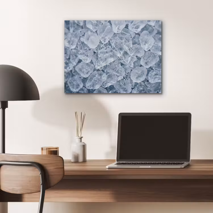 Ijsblokjes - Water - Blauw PET vilt klein -sfeer5
