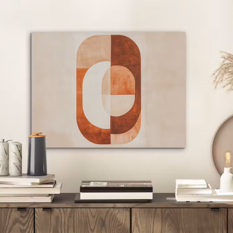 Illustratie - Abstract - Vormen - Rood PET vilt klein -sfeer1