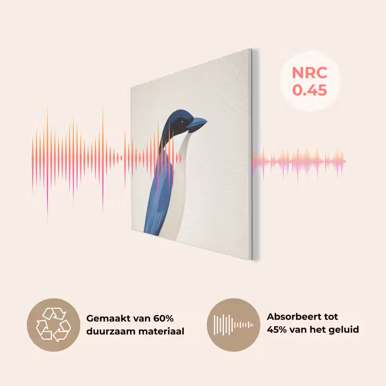 Illustratie - Blauw - Vogel PET vilt klein -USP_NL