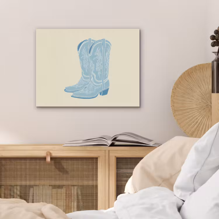 Illustratie - Cowboylaarzen - Patroon PET vilt klein -sfeer3