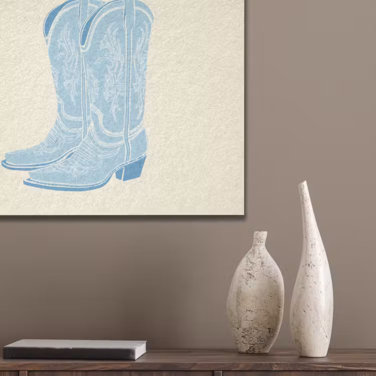 Illustratie - Cowboylaarzen - Patroon PET vilt klein -sfeer6_closeup