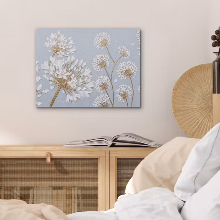 Illustratie - Bloemen - Blauw PET vilt klein -sfeer3