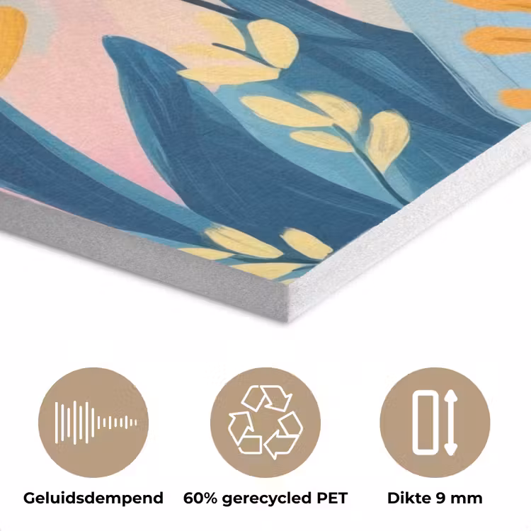 Illustratie - Bloemen - Kleurrijk PET vilt klein -closeup_NL